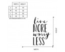 Quotes - Live More Worry Less Motivational Quote Wall Stickers Vinyl Lettering